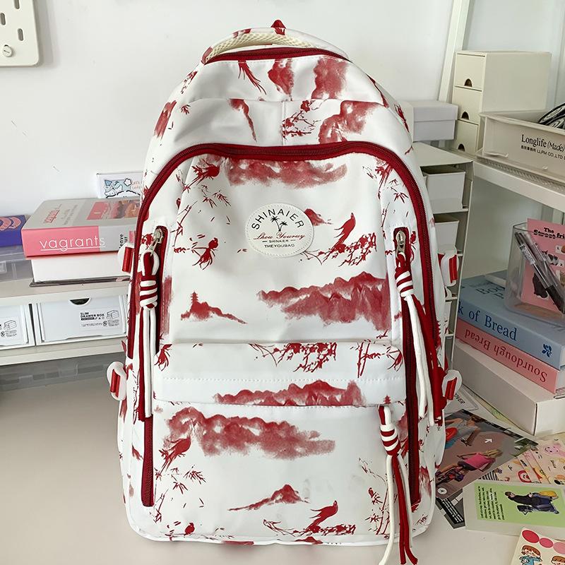 Children's schoolbag Elementary school student Junior high school girl college student Printed backpack