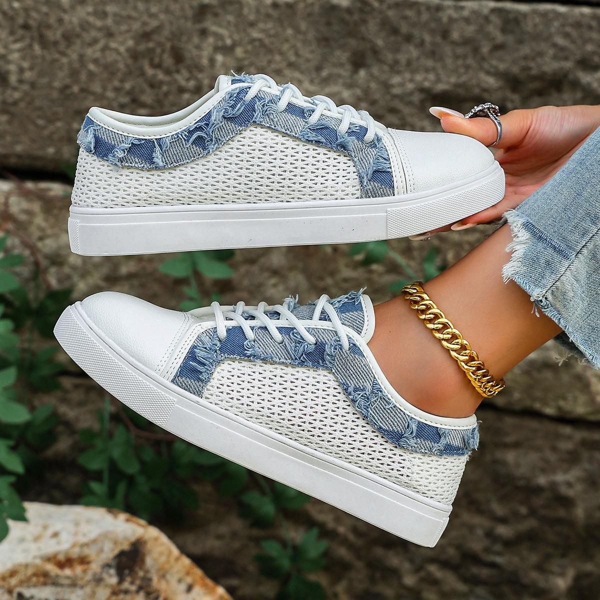 

Sneakers, Women s Shoes, Breathable Shoes, Casual Flip-flops, Extra-large Size Shoes 43 білий