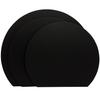 MUAMUA Cutting Dishwasher Premium Set of 3 Boards, Safe, Non-Slip, Round, Rubber, Heat-Resistant Elastomer, Black, Antibacterial, Round, Soft,