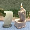 DIY Abstract Thinker Statue Silicone Candle Mold Human Body Portrait Handmade Epoxy Resin Mould for Home Decor