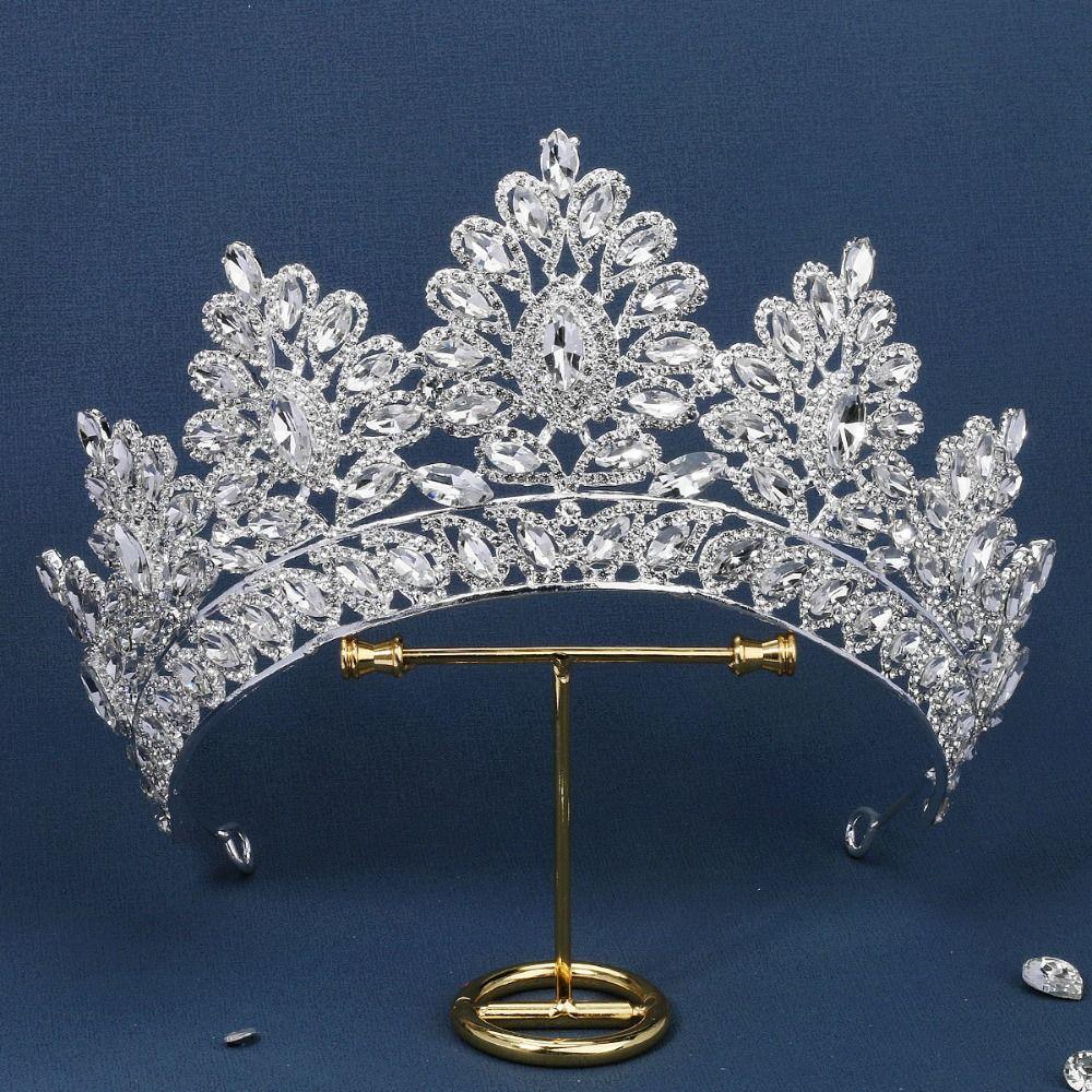 Luxury Baroque Queen Tiaras Elegant Bridal Headwear Zinc Zinc Alloy Princess Crown Stage Performances