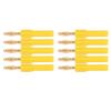 10Pcs Banana Plug 4.0mm Male To 2mm Female Connector 30V AC 60V DC 32A for Testing Yellow