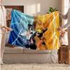 Naruto Printed Flannel Blanket, Skin Friendly Warm Throw for Indoor Couch Bed Daily Use
