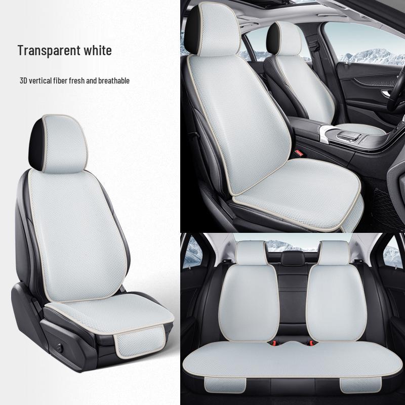 Ice Silk Non-Slip Car Seat Cushion Set - Summer Cooling with Backrest & Square Cushion