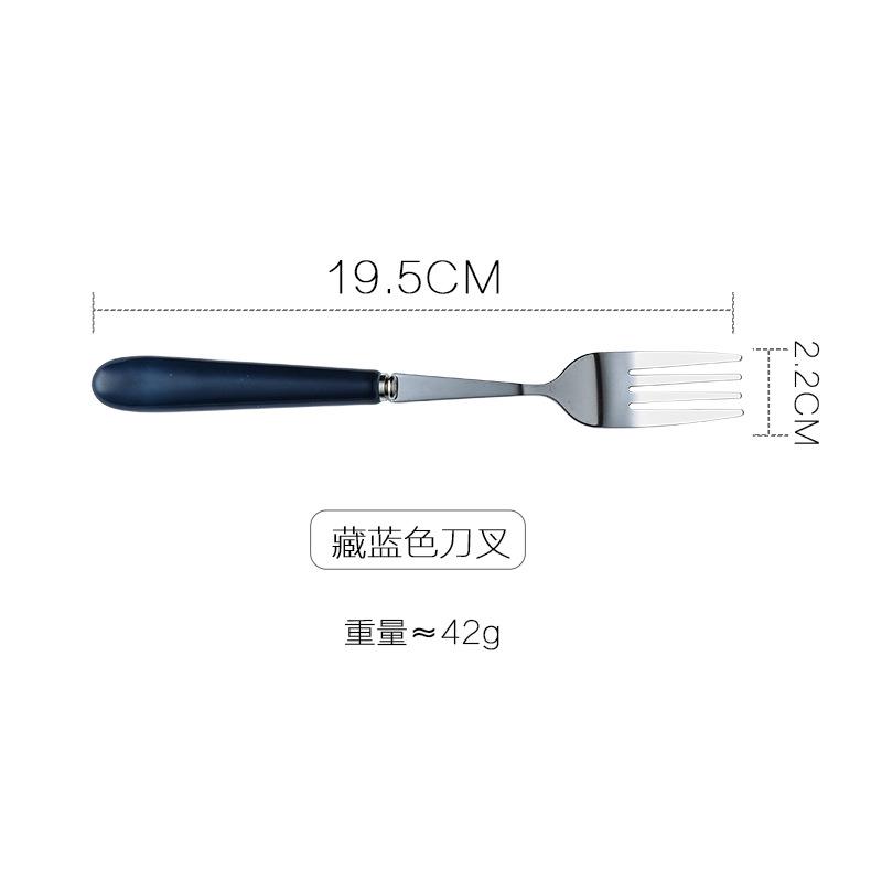 Clearance, Ceramic Handle Stainless Steel Rice Spoon, Ice Cream Spoon, Food Spoon, Small Household Spoon, Western Spoon, Steak Fork