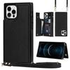 iPhone 14 Crossbody Phone Case with Card Slot for Apple 11/12/13/14 PRO - Women's Leather Protective Cover