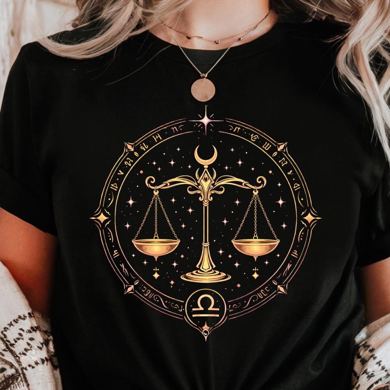 Libra Zodiac Shirt | Balance Scales Tee | Astrology Gift 2XL