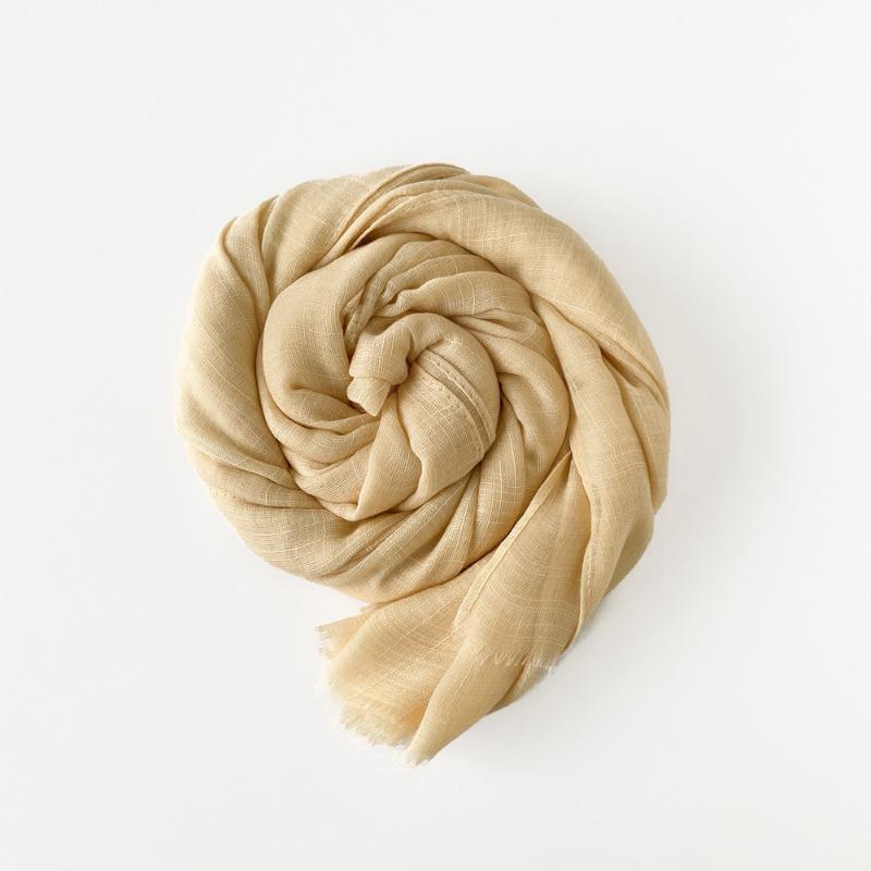 Middle East Malay monochrome slub cotton scarf women's camel shawl bag head short beard tassel Muslim headscarf