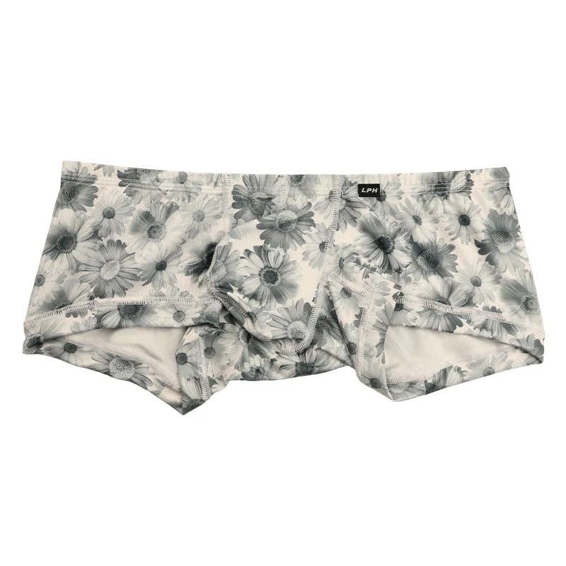 

La Paumme Принтованные Эластичные Боксеры Гламурный 3D Мешочек Цветочный Доступны в Двух M и Сделано в Сером Мужские Брифы, Стиль, Низкая Посадка, Размеры L, Япония, 635005, серый
