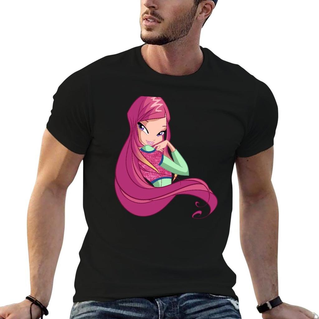 Roxy; Purple T-Shirt Anime T Shirts Oversize T Shirt Men 100% Cotton Luxury Brand Funny T Shirt