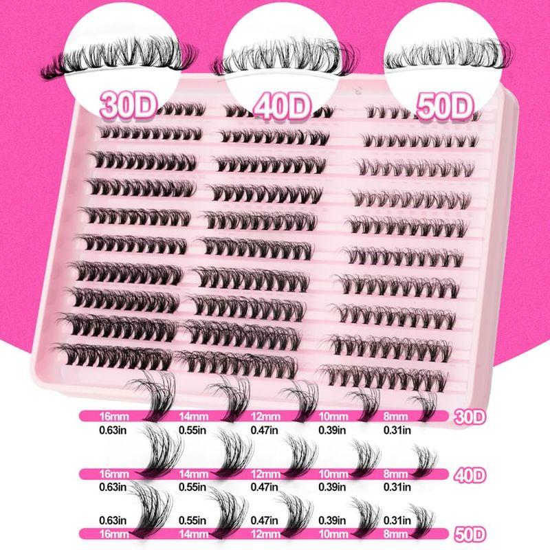 Lashie - Set: Curl Multipack False Eyelashes Cluster (Various Designs)
