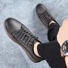 2025 Autumn New Men's Shoes Genuine Leather Breathable Versatile Korean Version Trendy Thick-soled Soft-sided Casual Leather Shoes Men's Board Shoes