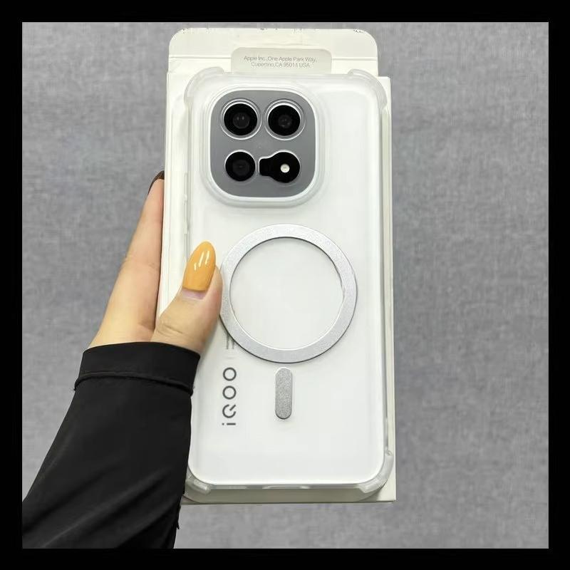 Magnetyczne etui TPU odporne na wstrząsy Magsafe na telefon VIVO IQOO 15 Ładowanie bezprzewodowe Przezroczysty Miękki Silikonowy Pokrowiec na Tył na IQOO15 Bumper