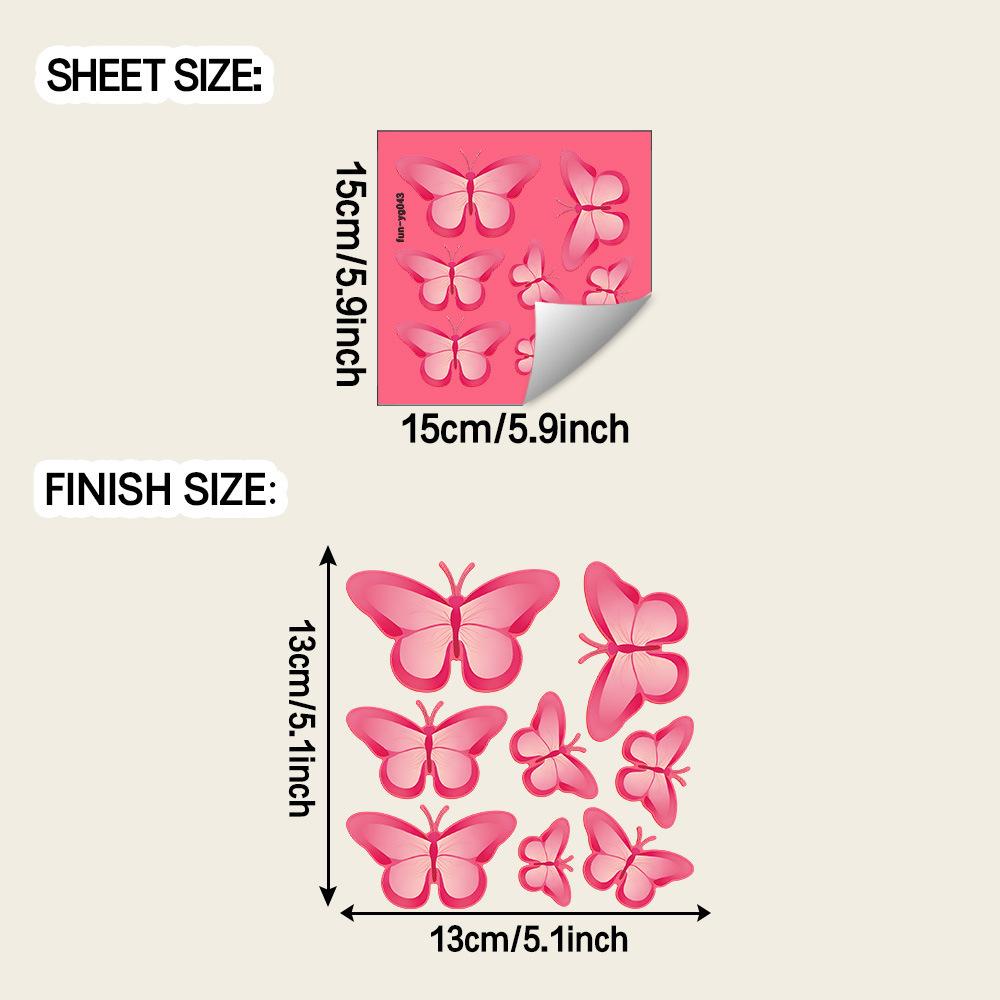 

Creative Dreamy Butterfly Stickers for Home Decor - Wall Decor for Living Room Entrance Area 15*15cm/fun-yg043
