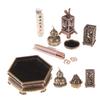 1 Piece Incense Burner Indoor Aromatherapy Home Ornament Square Vertical Incense Burner Small Xiangyun Alloy Incense Holder