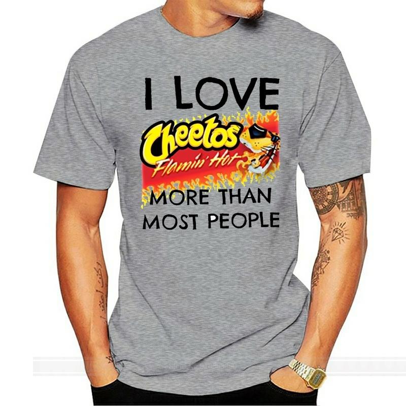 summer Refreshing Short Sleeve Cotton HOT CHEETOS letter Print men Tshirt Cool men Tee Shirts Tops ONeck Regular T Shirt