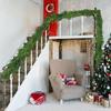 Christmas Norfolk Pine Garland Real Touch Winter Artificial Greenery Garland for Mantle Fireplace Table Stair Indoor Outdoor Decor