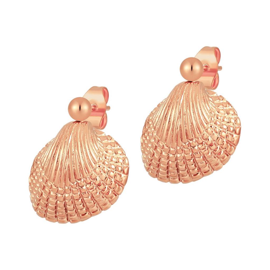 European & American 3D Ocean Shell High-End Niche Stud Earrings