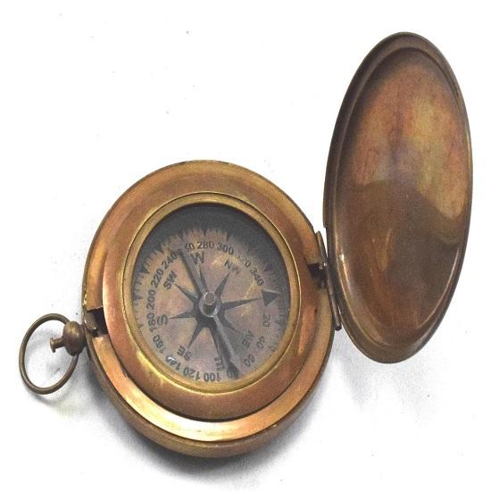 

Компас ручной работы из латуни с кнопкой Stanley London, карманный компас из латуни, 3 дюйма