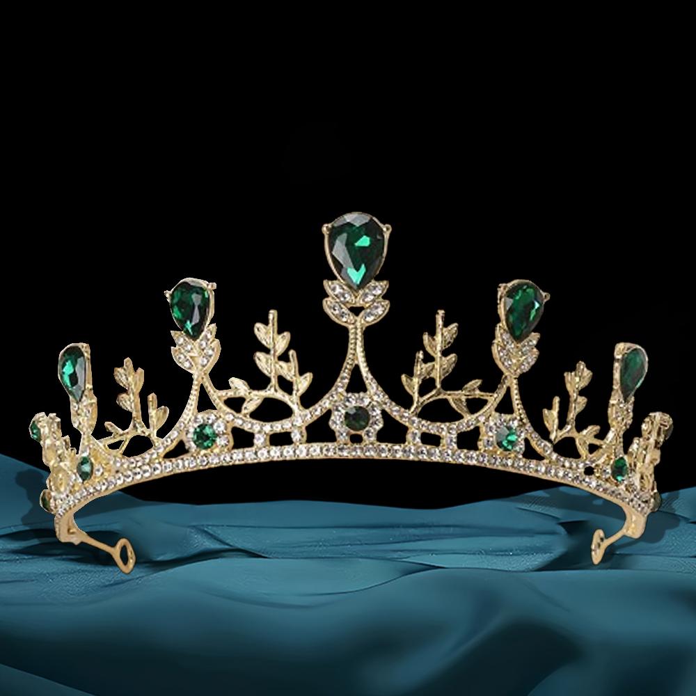 Gold Color Crystal Bridal Tiaras And Crowns Rhinestone Prom Diadem Headband Bridal Wedding Hair Accessories Zircon Crown Tiara