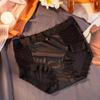 Women's Seamless Satin & Lace Mid-Waist Panties - Light Luxury, Breathable, Abdomen Control, Hip Lift, Cotton Crotch