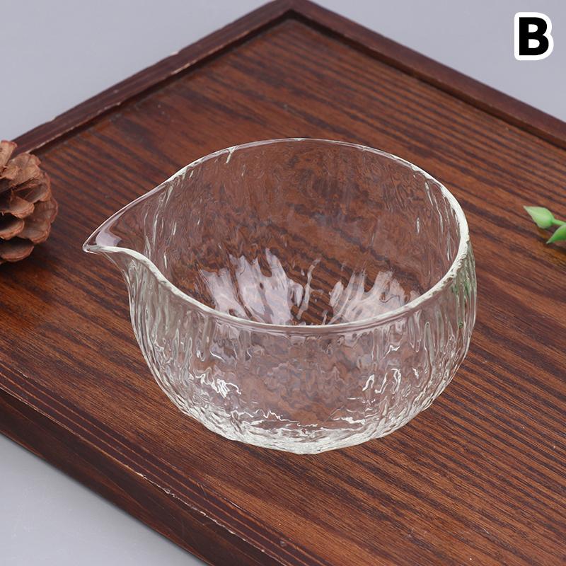 1Pc Textured Glass Matcha Bowl With Pouring Spout Japanese Style Green Tea Ceremony Tea Bowl Song Dynasty Tea Tools