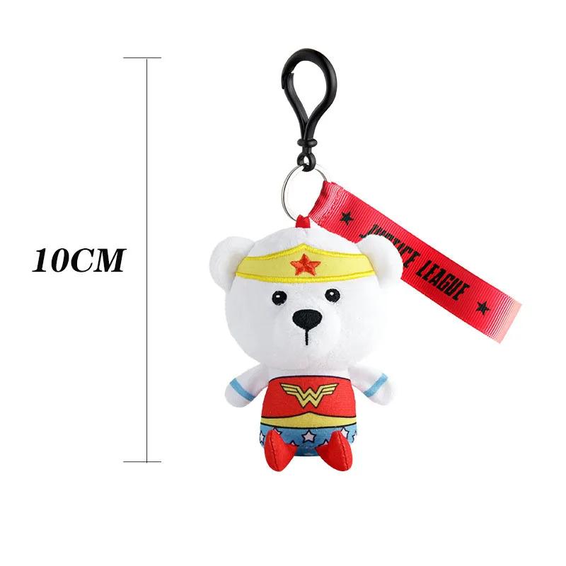 Genuine Justice League Batman Wonder Women Plush Co-branded Teddy Bear Doll Toy Cute Anime Movie Peluche Doll Birthday Gift