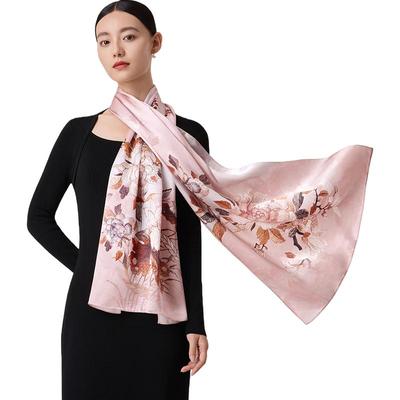 Shanghai Story Women's Printed Mulberry Silk Scarf