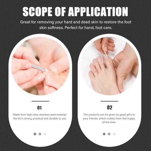 Pedicure Knife Dead Skin Remover: Foot Callus Removal Tool, Callus Scraper, 10 Pieces, for Toenail Care, Men and Women
