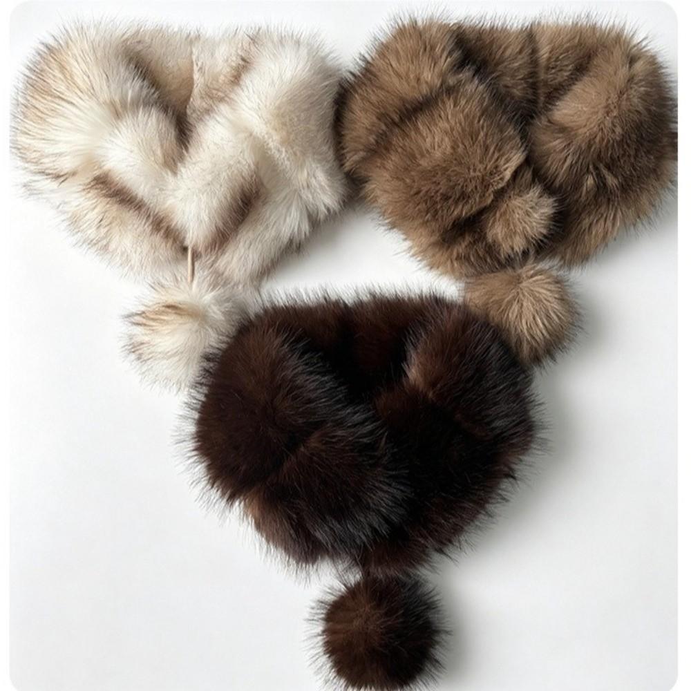 Keep Warm Plush Scarf Coldproof Neck Wrap Soft Neck Warmer  Winter