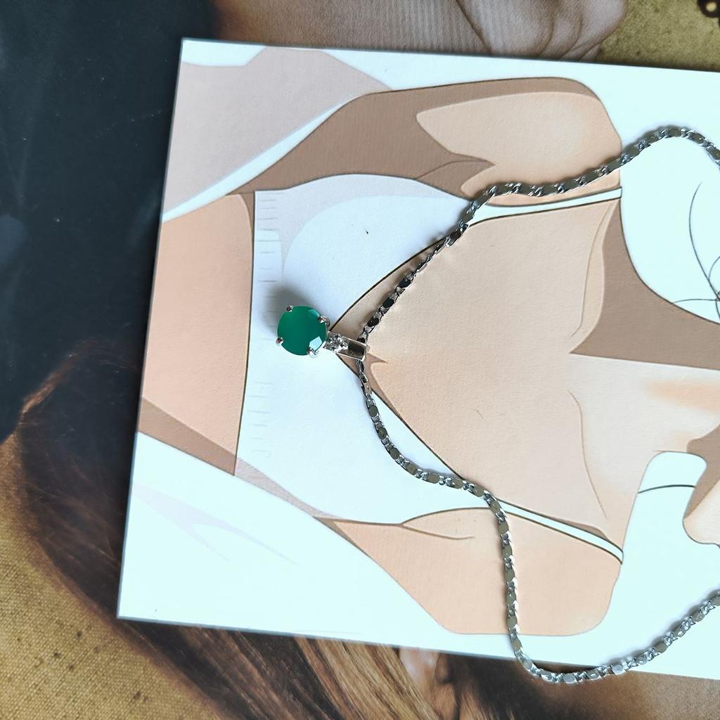 Серебряная подвеска с агатом 1.737ct (2189800)