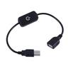 6 Types DC 5V LED Knob Dimmer Switch USB Female To Male Extension Cord with Rotary ON OFF Controller White Black Strips Lights