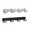Contemporary Wall Mounted Storage Solution 4 Reinforced Double Hooks Corrosion Resistant For Multiple Rooms