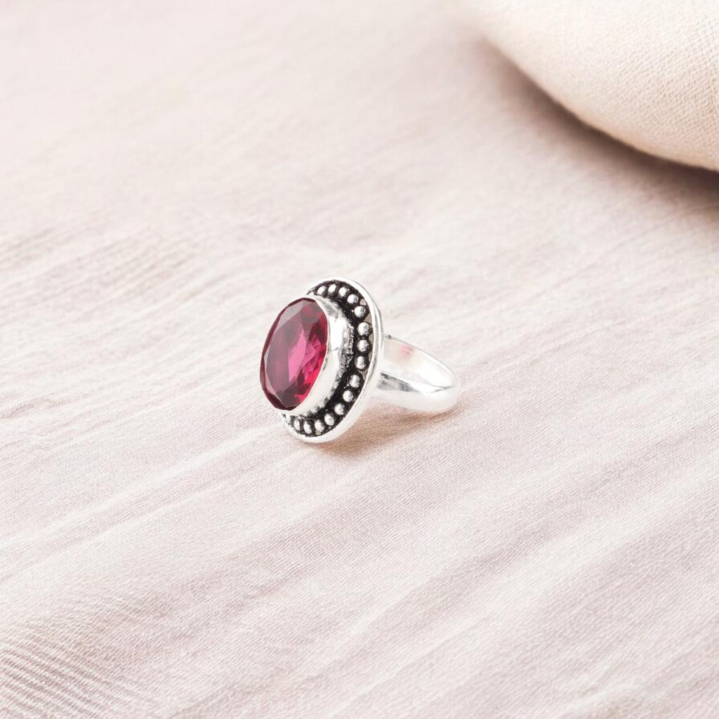 Natural Pink Rubellite Gemstone 925 Solid Silver Jewelry Handmade Ring For Gift RR-62-12