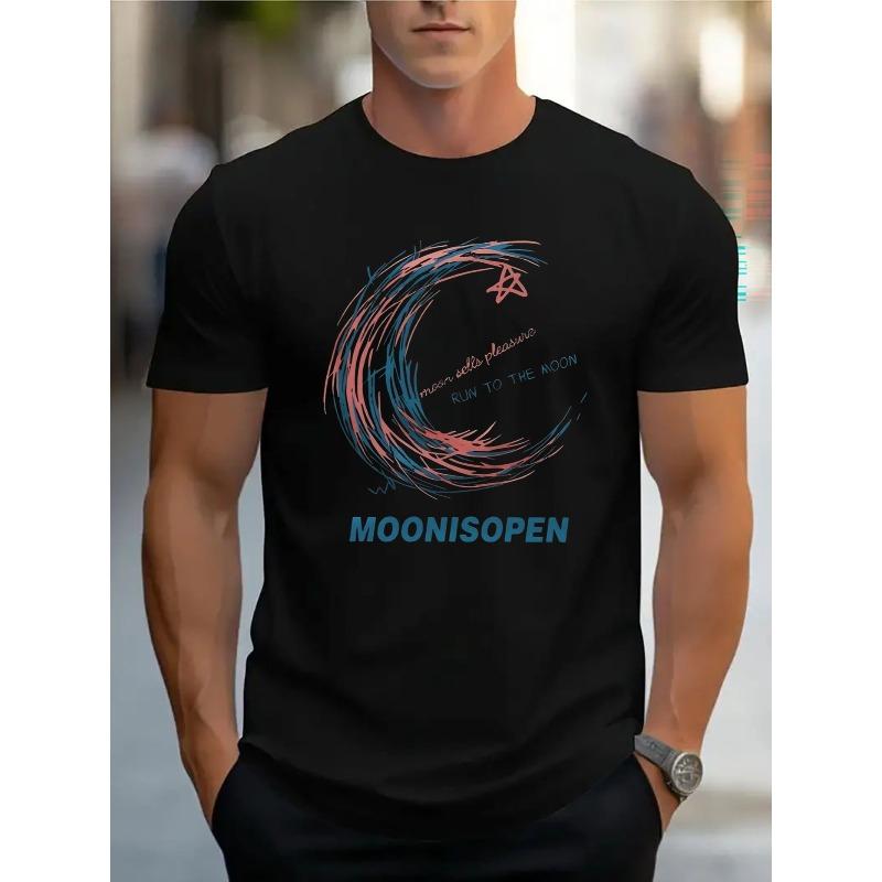 

European Size Men Casual Short Sleeve Tee 1 Pcs 100% Heavy Cotton - Comfortable Crew Neck, Soft Adorable Tees Tops 4XL чорний