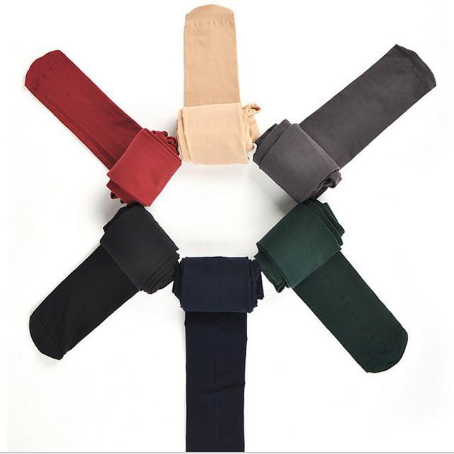 120D Candy-Colored Semi-Sheer Women's Tights - Velvet Matte Finish, Perfect for Spring/Autumn, Available In Navy Blue, Ink Green, Wine Red, White