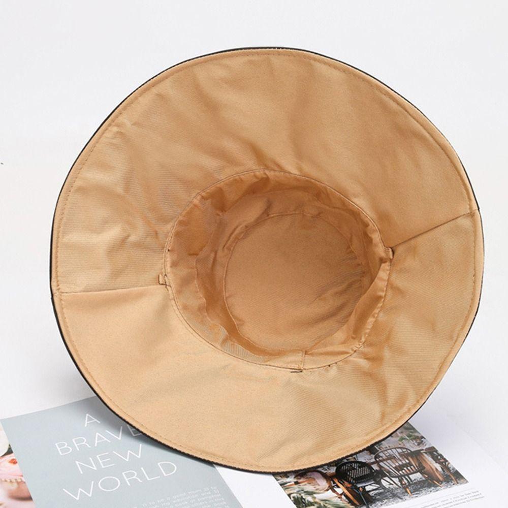 Cotton Daisy Bucket Hat Double-sided Beach Sun Cap Fashion Panama Hat  Woman