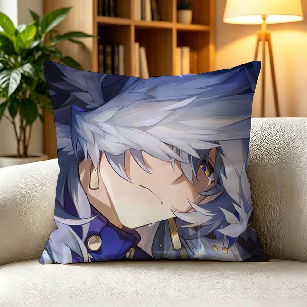HHonkai Star Rail Sunday Square DoubleSided printed Pillow Case Bedroom Bedside Pillow Sofa Cushion Cover