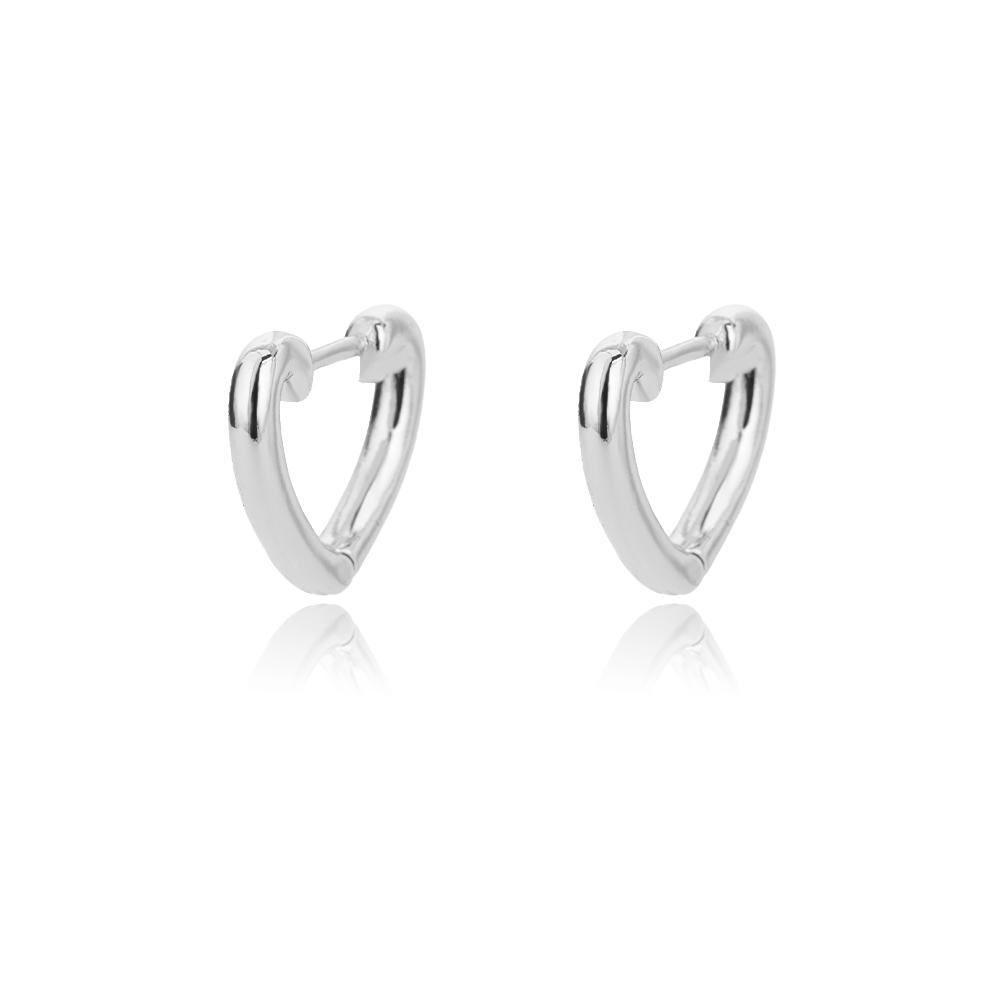 Hollow Zircon Heart Earrings For Women Stainless Steel Geometric Heart Shaped Earring Luxury Wedding Couple Jewelry Gift