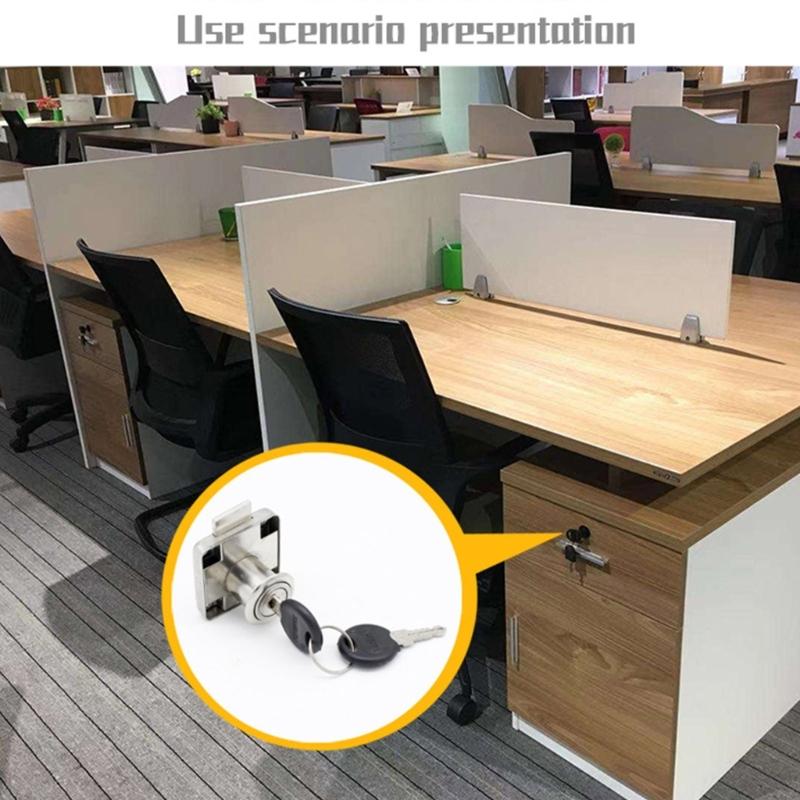 4set Drawer Cams Lock Security Cabinet Lock with Key Furniture Cupboard Replacement Lock for Office Desk Letter Box