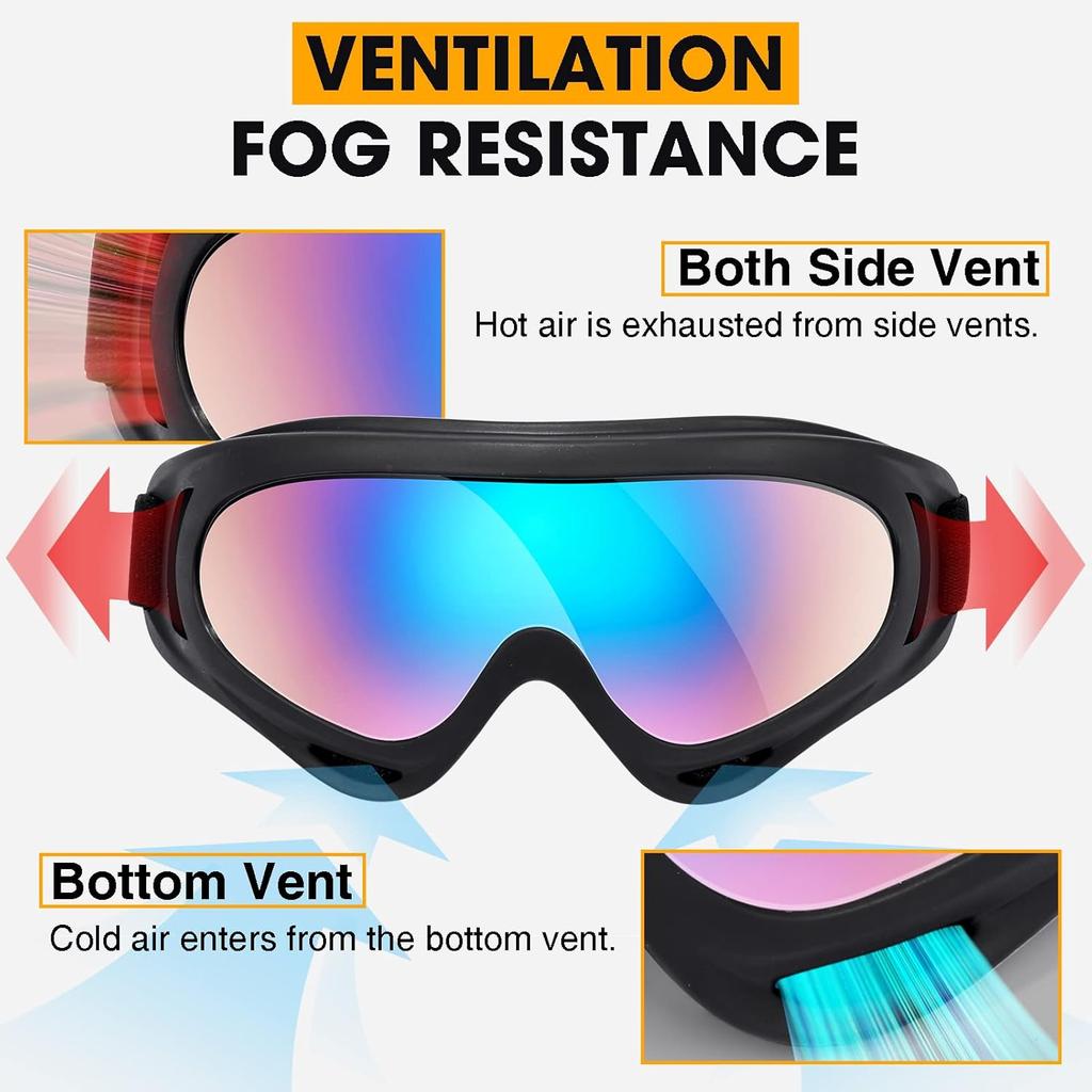 Kids Motorcycle Goggles - 2-Pack Dirt Bike Off-Road Racing Goggles For Boys & Girls