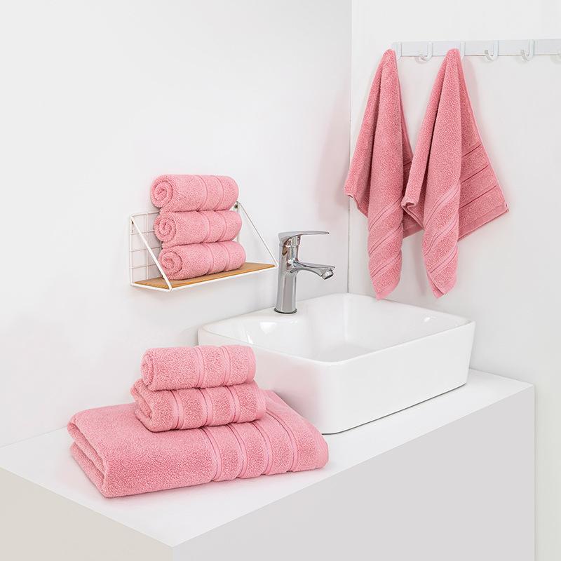 Plain Cotton Six-piece Set of Towels 22 Towels 2 Square Towels Can Be Embroidered