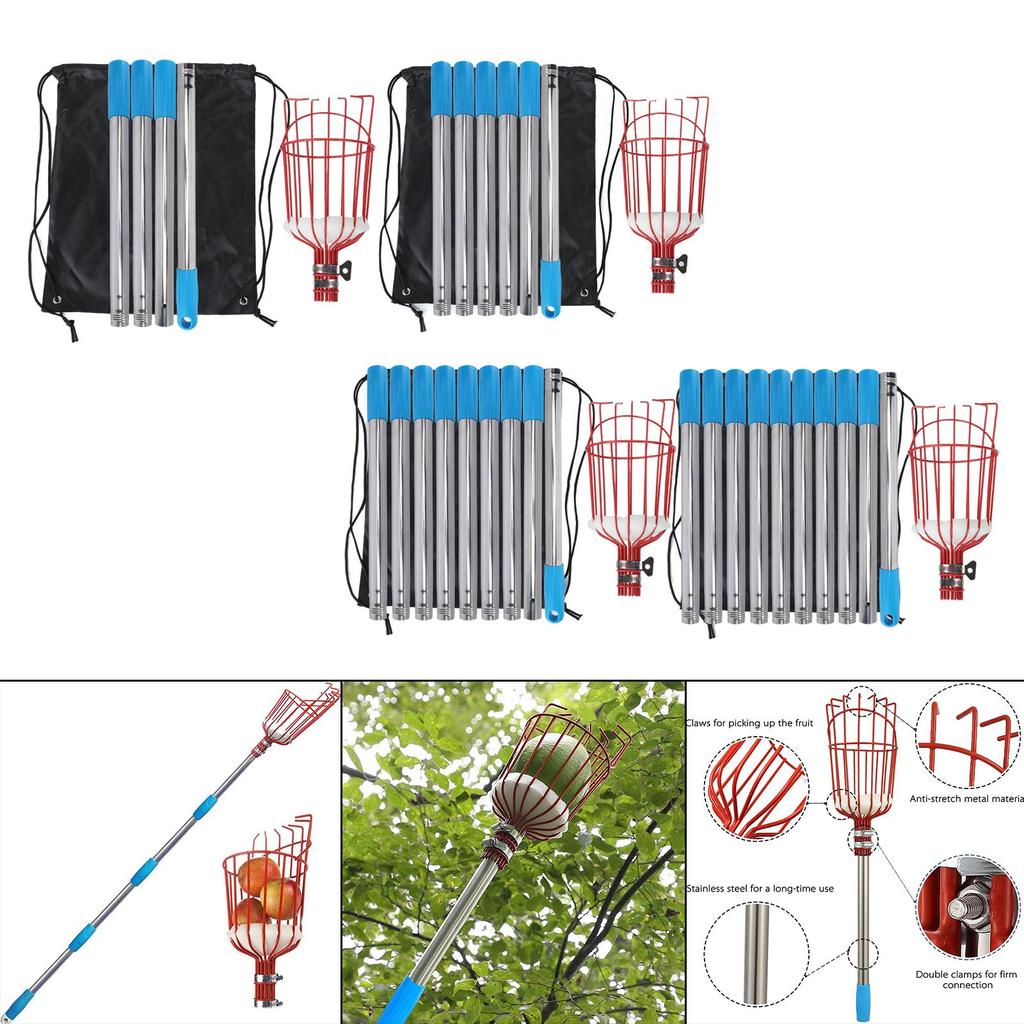 Detachable Fruit Picker for Geeting with Foam Pad Grabber Apples Pear Picking Farm