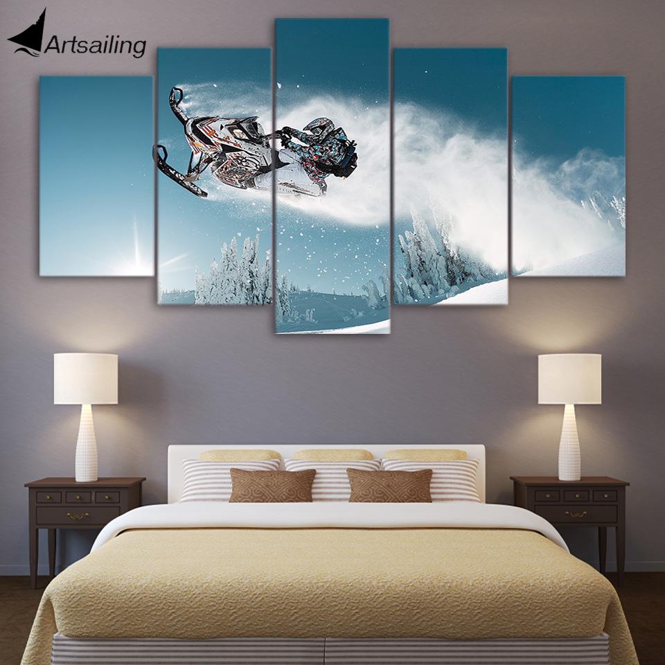 HD trykt ski doo ski doo freeride Maleri på lerret rom dekorasjon print plakat bilde lerret