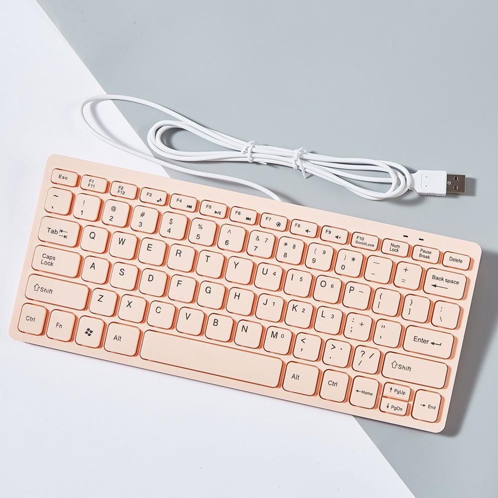 87 Key Chocolate Mini Keyboard Neutral K1000 Laptop Keyboard USB Cable Multimedia Keyboard Light Thin Silence Waterproof