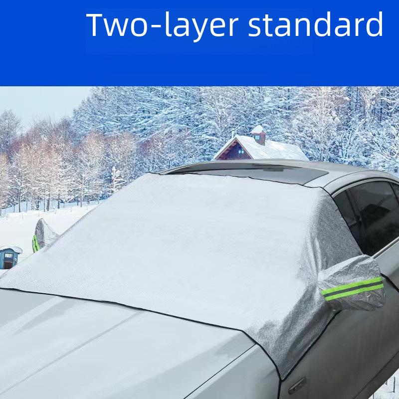 "Car Windshield Snow and Sun Shield: Front Snow Cover & Protection"