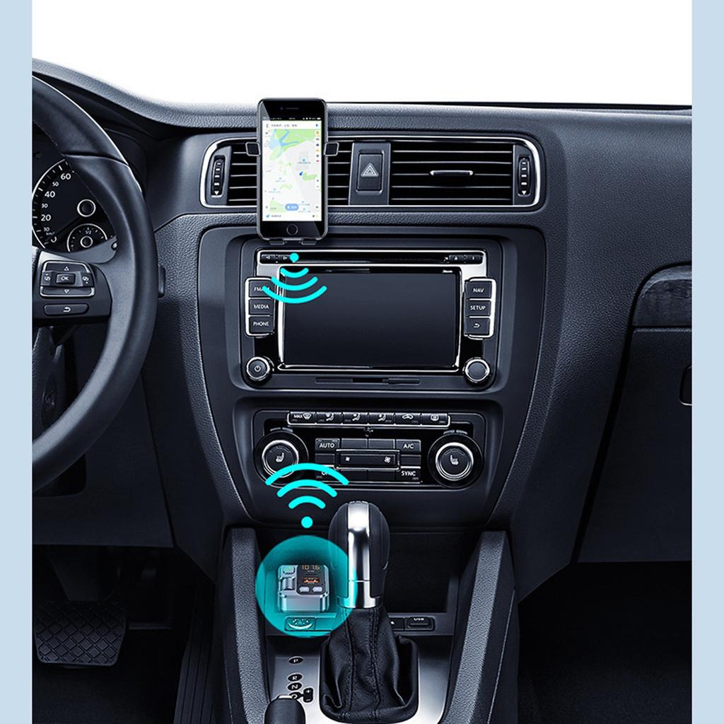 Bluetooth Car MP3 Receiver Lighter Player Charger Multi-Functional Multimedia Center With USB-A And USB-C Fast Charging LED Display Wireless Audio