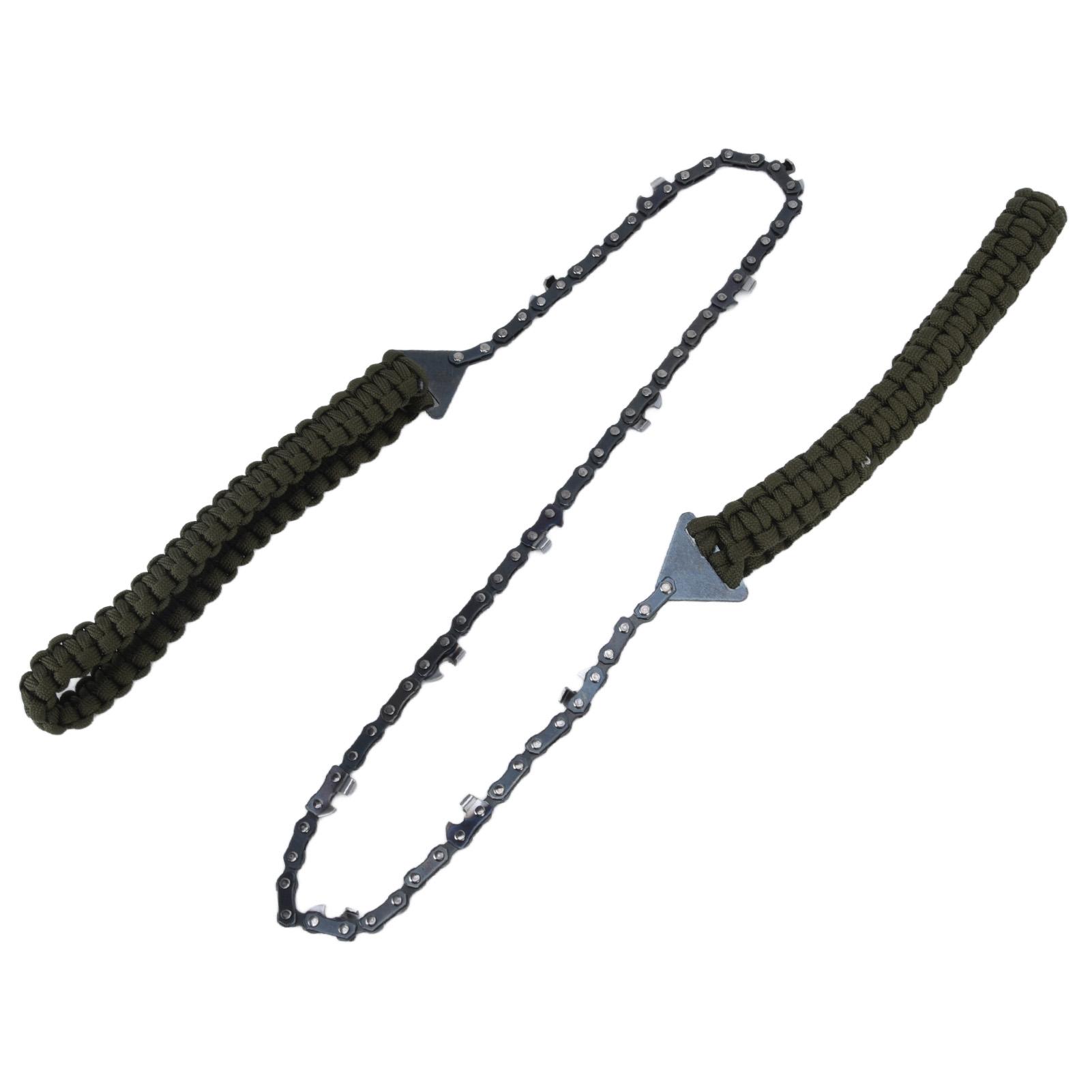 

24in Pocket Chain Saw Outdoor Camping Hand Rope Chain Saw Portable Wood Cutting Pocket Chainsaw for Garden