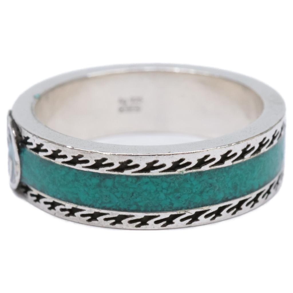 GUCCI Ag925 Interlocking Turquoise Enamel Ring ring 17 Turquoise / SilverUsed