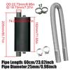 60cm Car Air Diesel Parking Heater Exhaust Pipe Tube Hose 24mm Air Filter Muffler Silencer With Clip Kit For Webasto Eberspacher